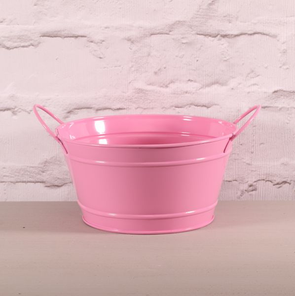 Pink Round Zinc Bowl 9cm