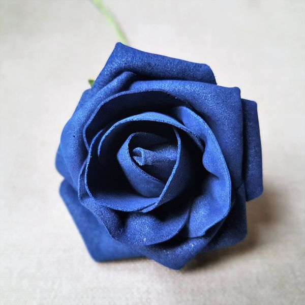 Foam Tea Rose x6 Navy Blue (12/120) | Easy Florist Supplies