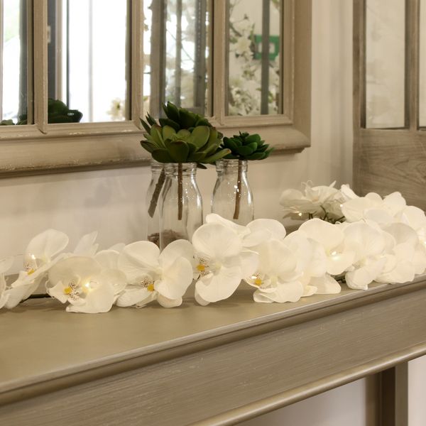Orchid White Garland (150cm)