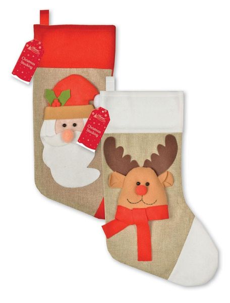 3D Santa & Reindeer Stockings