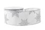 White with Silver Glitter Snowflakes Ribbon (63mm x 10yds)