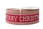 Merry Christmas Cross Stitch Red/White/Green Ribbon (63mm x 10yds)