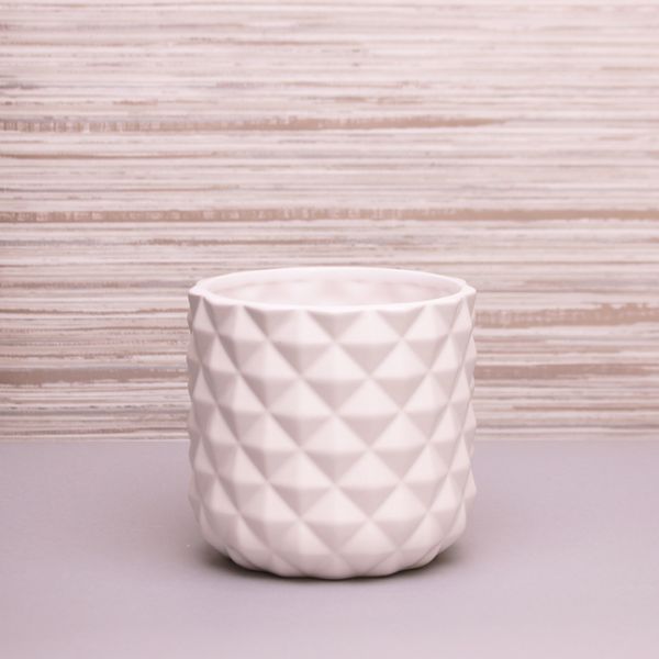 White Pineapple Ceramic Pot 13.3cm