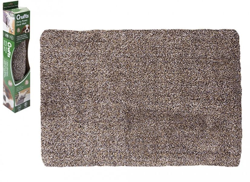 Crufts Dirty Paws Door Mat In Open Window Colour Box