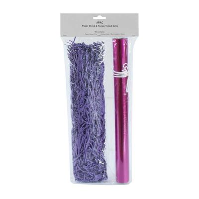 Purple Shred/Cello Hamper Kit