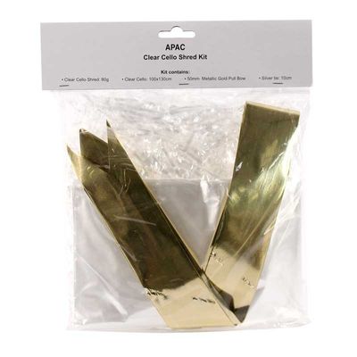 Clear Cello Shred Kit (Shred/Film/Gold Bow) 
