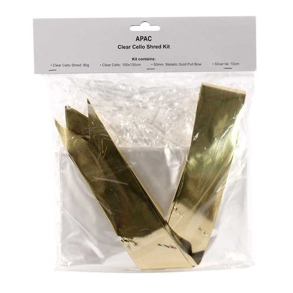 Clear Cello Shred Kit (Shred/Film/Gold Bow) 