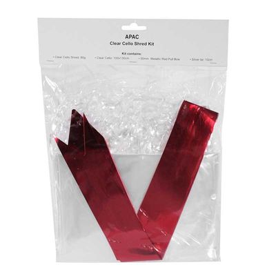 Clear Cello Shred Kit (Shred/Film/Red Bow) 