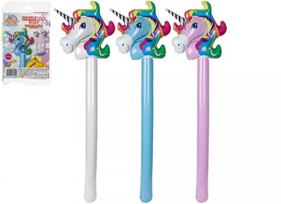 Inflatable Unicorn Basher Stick (3 Assrtd)