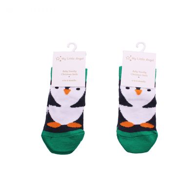 Green Penguin Socks