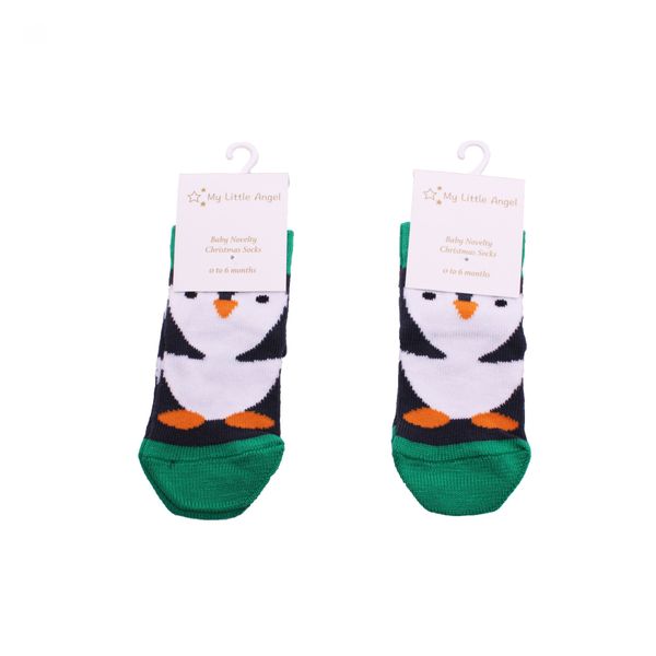 Green Penguin Socks