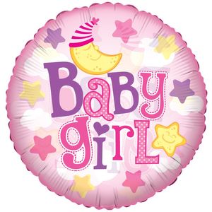 Baby Girl Moon Balloon