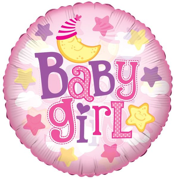Baby Girl Moon Balloon