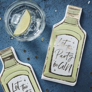 Gold Christmas Foiled Gin Napkins