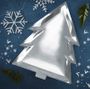 Silver xmas tree plate