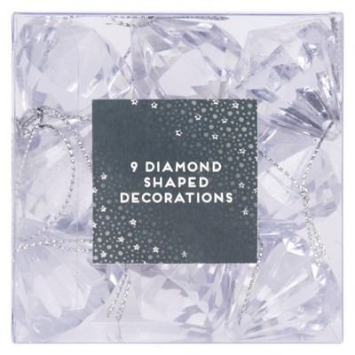 Christmas Diamond Decorations - 9 Pack