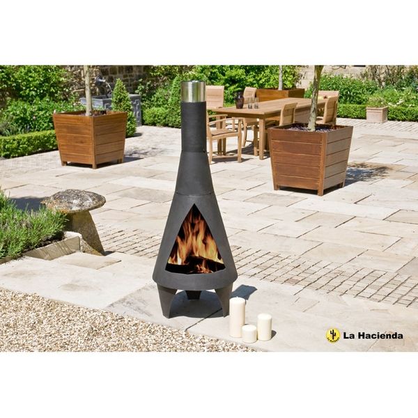 Colorado Extra Large Steel Chimenea | Garden Mall