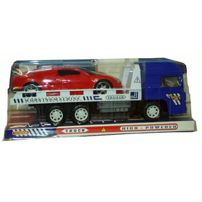 Truck With Trailer & Racer  by AtoZ Toys