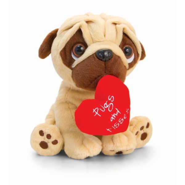 14cm Pugsley Valentines 4 Assorted By Keel Toys