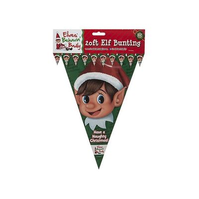 20ft Pe Elf Design 20*30cm     Triangular Bunting With 10 Flags 