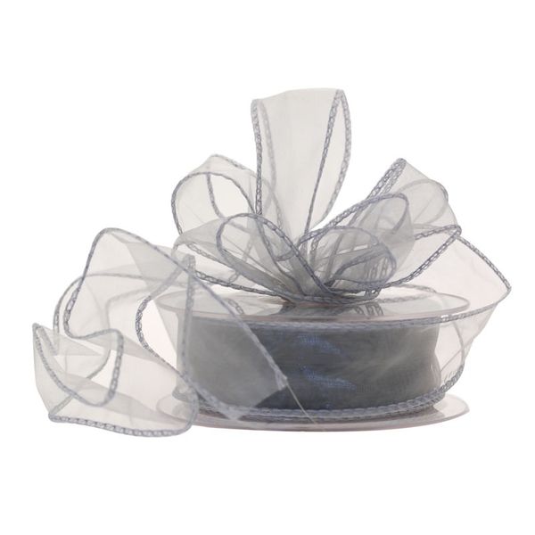 30mm Silver Organza Ribbon