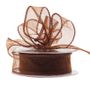 30mm Brown Chiffon Ribbon