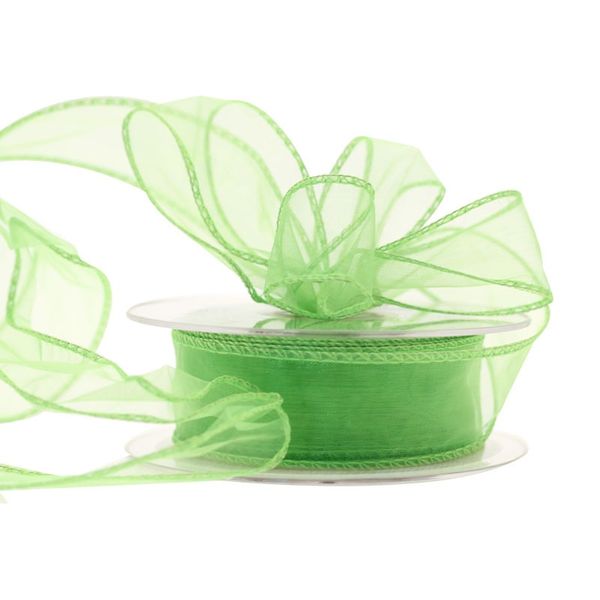 30mm Lime Chiffon Ribbon