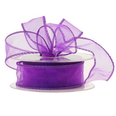 30mm Purple Chiffon Ribbon