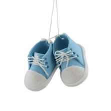  Baby Blue Bootees Tree Ornament  by Juliana