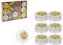 8 Piece Tealight Candle Set In Gift Box Gold Only