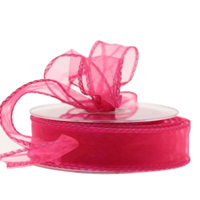 30mm Pink Chiffon Ribbon