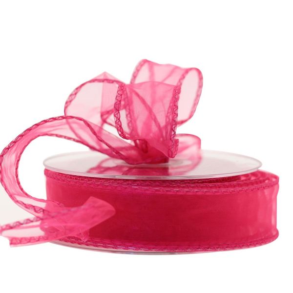 30mm Pink Chiffon Ribbon