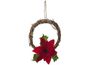 6 Inch Rattan Wreath With Poinsettia In Pp Bag With Header Card