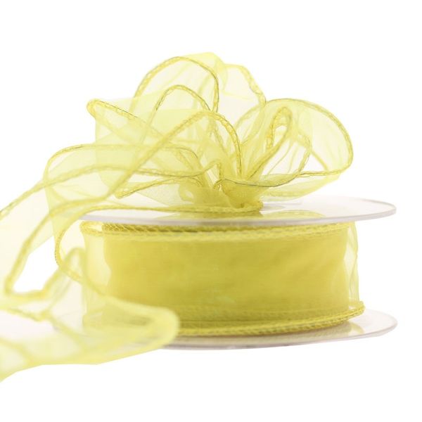 30mm Yellow Chiffon Ribbon