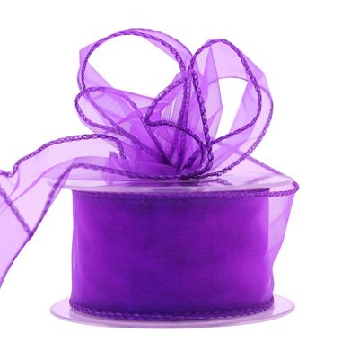 50mm Purple Chiffon Ribbon