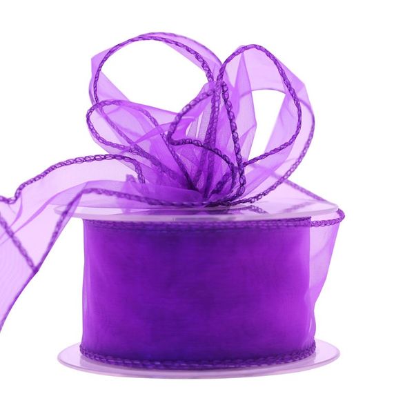 50mm Purple Chiffon Ribbon