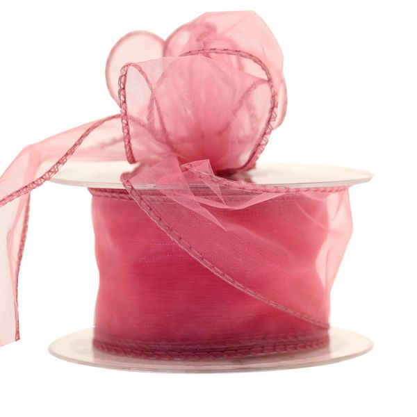 50mm Rose Chiffon Ribbon