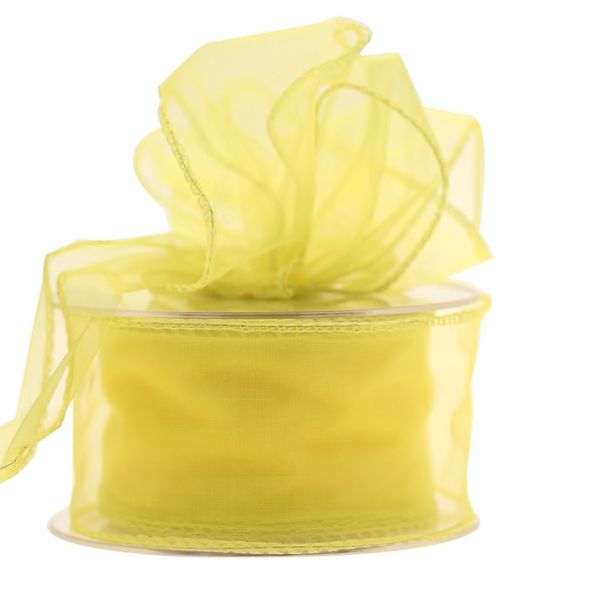 50mm Yellow Chiffon Ribbon