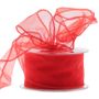 50mm Red Chiffon Ribbon