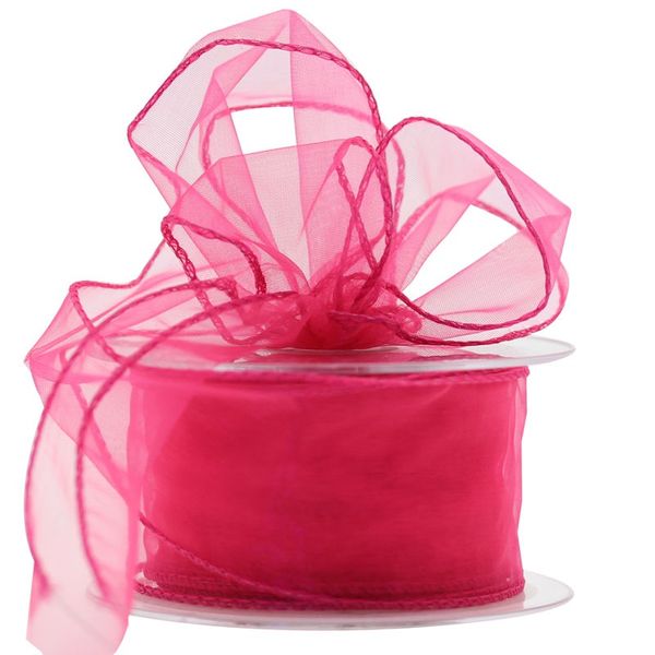 Shocking Pink Chiffon Ribbon (50mm)