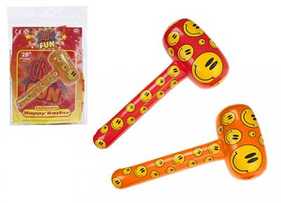 28inch Inflatable Happy Face Basher - 2 Assorted