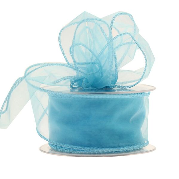 50mm Blue Chiffon Ribbon