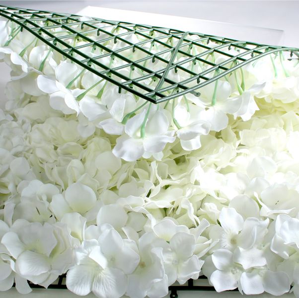  White Hydrangea Flower Wall 