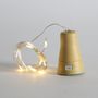 10 LED lights x 10cm Silver Wire-Solar Powered, Warm White (10/100)