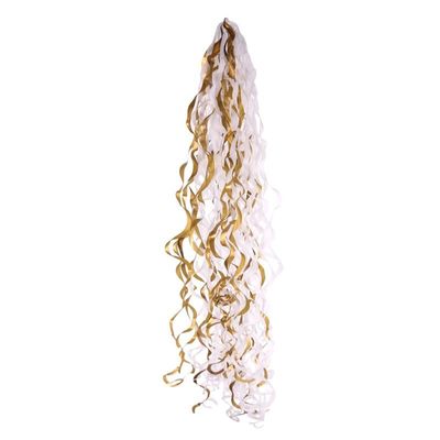 Metallic Gold / White Balloon Tassels (12)