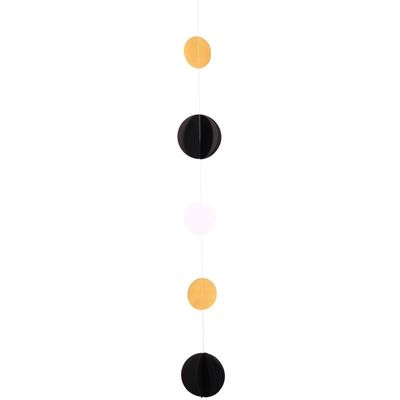 Black / White / Gold Circle Balloon Tail (12)