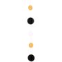 Black / White / Gold Circle Balloon Tail (12)