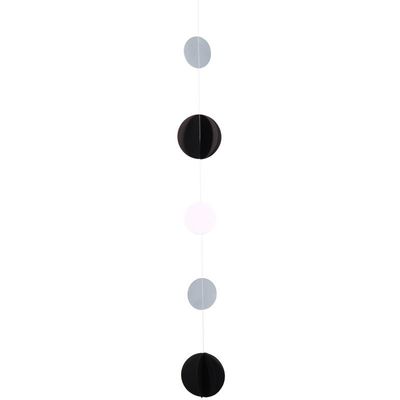 Black / White / Silver Circle Balloon Tail (12)