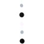 Black / White / Silver Circle Balloon Tail (12)