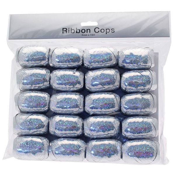 Holographic Silver Ribbon Cops x 20 ()